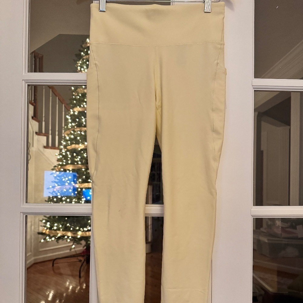 NWT INTERVAL STASH HIGH RISE 7/8 LEGGING TIGHT, SIZE MEDIUM, GLOW LIGHT YELLOW